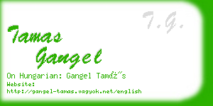 tamas gangel business card